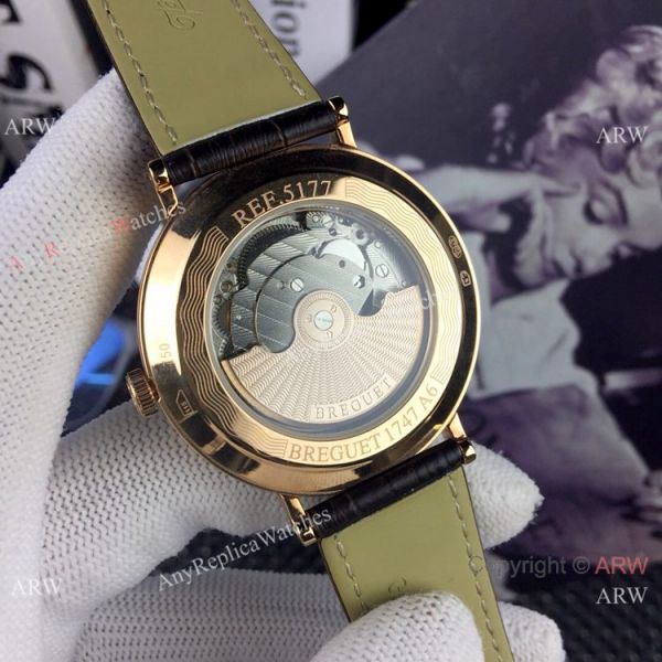 High Quality Copy Breguet Classique Mens Watch SS Black Leather Strap High Quality Copy Breguet Classique Mens Watch SS Black Leather Strap