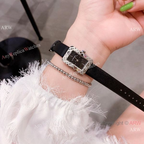 Japan Grade Burberry Ladies Watches SS Black Leather strap Japan Grade Burberry Ladies Watches SS Black Leather strap