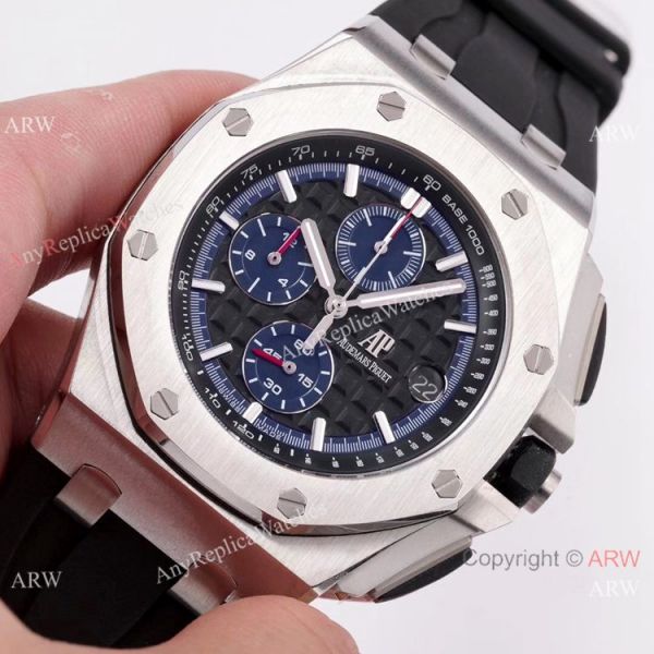 Audemars Piguet Royal Oak offshore Replica Watches SS Blue Sub-dials Audemars Piguet Royal Oak offshore Replica Watches SS Blue Sub-dials