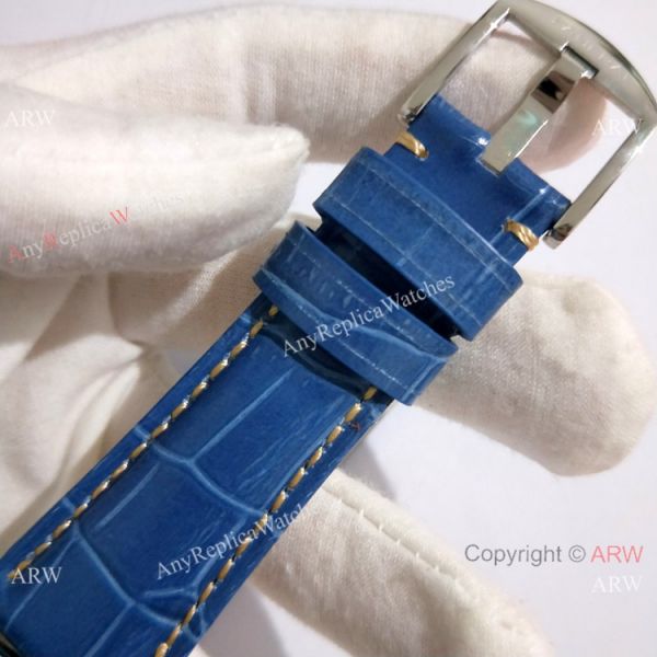 Copy Panerai Luminor Due PAM906 42mm Watch SS Blue Leather Strap Copy Panerai Luminor Due PAM906 42mm Watch SS Blue Leather Strap