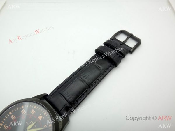 Replica IWC Mark XVIII 40mm Watch Black Case Orange Markers Replica IWC Mark XVIII 40mm Watch Black Case Orange Markers