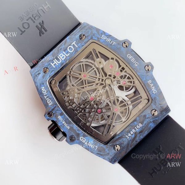 Swiss Replica Hublot Spirit of Big Bang Tourbillon Carbon Blue Watch 2019 New Swiss Replica Hublot Spirit of Big Bang Tourbillon Carbon Blue Watch 2019 New