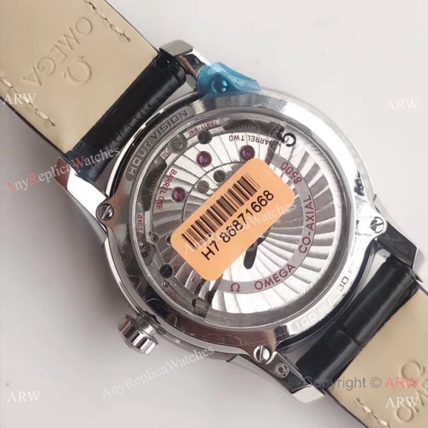 Copy Omega De Ville Hour Vision VSF 1:1 8500 Watch Dark Blue Leather Strap Copy Omega De Ville Hour Vision VSF 1:1 8500 Watch Dark Blue Leather Strap