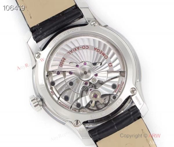 VSF Omega De Ville Hour Vision Co-Axial Copy Watch BlackSilver Face VSF Omega De Ville Hour Vision Co-Axial Copy Watch BlackSilver Face