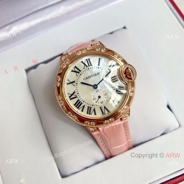 Cartier Ballon Bleu de Rose Gold White MOP Dial Watch 36mm Cartier Ballon Bleu de Rose Gold White MOP Dial Watch 36mm