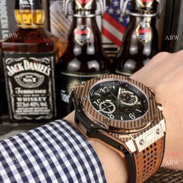 Fake Hublot Geneve Big Bang Unico King Chronograph Watches Silver Case 45mm Fake Hublot Geneve Big Bang Unico King Chronograph Watches Silver Case 45mm