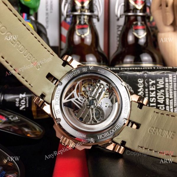 Roger Dubuis Excalibur 46 Skeleton Replica Watch Rose Gold White Dial Roger Dubuis Excalibur 46 Skeleton Replica Watch Rose Gold White Dial