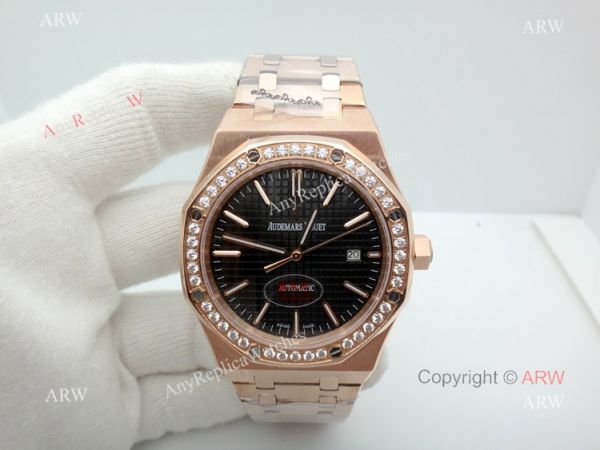 Copy Audemars Piguet Royal Oak Diamond bezel Rose Gold Watch 44MM Copy Audemars Piguet Royal Oak Diamond bezel Rose Gold Watch 44MM