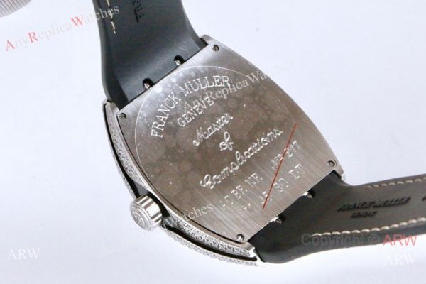 Franck Muller Vanguard Replica Watch SS Iced Out Gray Dial Franck Muller Vanguard Replica Watch SS Iced Out Gray Dial