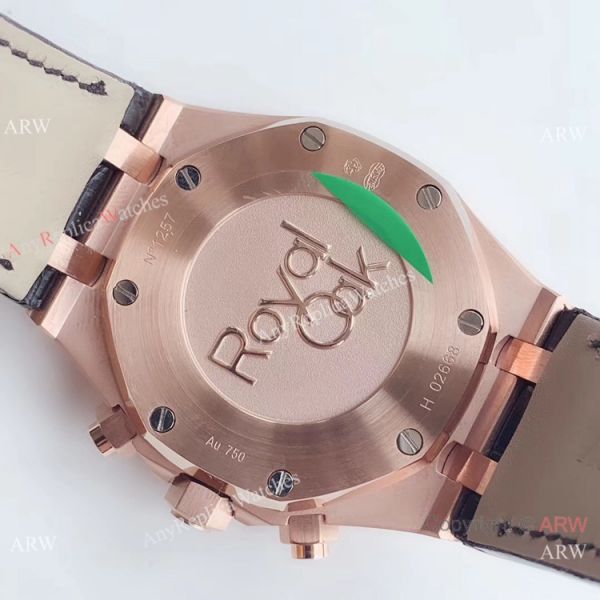 Super Clone Audemars Piguet Royal Oak Rose Gold Black Leather Strap Watch BF Factory Super Clone Audemars Piguet Royal Oak Rose Gold Black Leather Strap Watch BF Factory