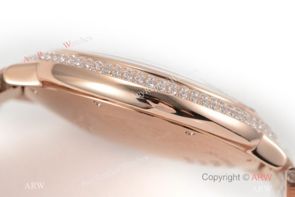 (CR) Swiss Copy Cartier Ballon Bleu de 42mm Watch Rose Gold Diamond (CR) Swiss Copy Cartier Ballon Bleu de 42mm Watch Rose Gold Diamond