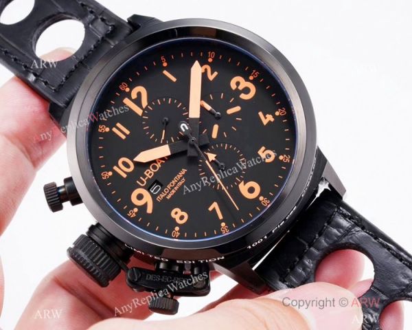 High Quality U Boat U-7750-55 Flightdeck Watch Black Case Yellow Markers High Quality U Boat U-7750-55 Flightdeck Watch Black Case Yellow Markers