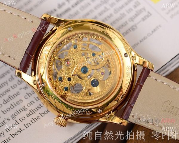 Copy Jaeger-LeCoultre Skeleton Watch Gold Case Diamond Bezel Copy Jaeger-LeCoultre Skeleton Watch Gold Case Diamond Bezel