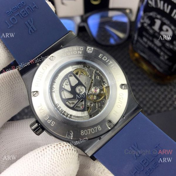 Hublot Classic Fusion Silver Dial Black Rubber Strap Replica ARW Watches Hublot Classic Fusion Silver Dial Black Rubber Strap Replica ARW Watches