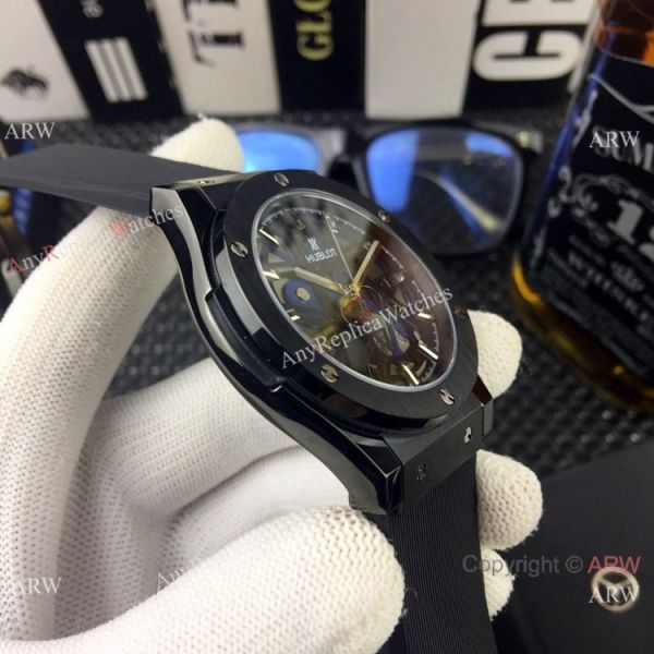 Hublot Classic Fusion Skeleton Copy Watches All Black Hublot Classic Fusion Skeleton Copy Watches All Black