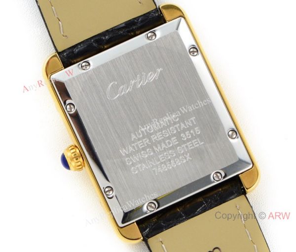 (ER) Cartier Tank Solo W5200027 Automatic Black Roman Dial Watches Super Clone (ER) Cartier Tank Solo W5200027 Automatic Black Roman Dial Watches Super Clone