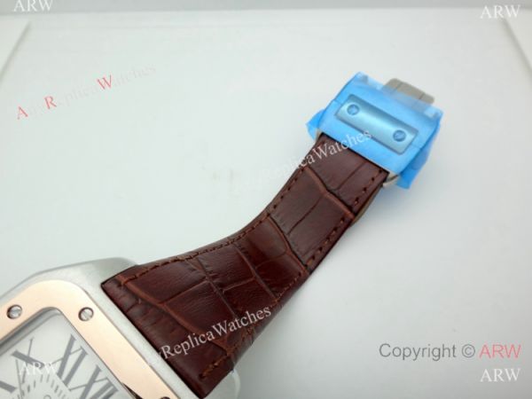 Swiss Replica Cartier Santos de 2-Tone Rose Gold Automatic Watch Swiss Replica Cartier Santos de 2-Tone Rose Gold Automatic Watch