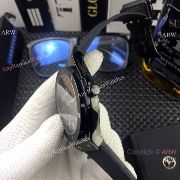 Copy Hublot Classic Fusion Skeleton Gray Gummy Strap Watches 2019 New Copy Hublot Classic Fusion Skeleton Gray Gummy Strap Watches 2019 New