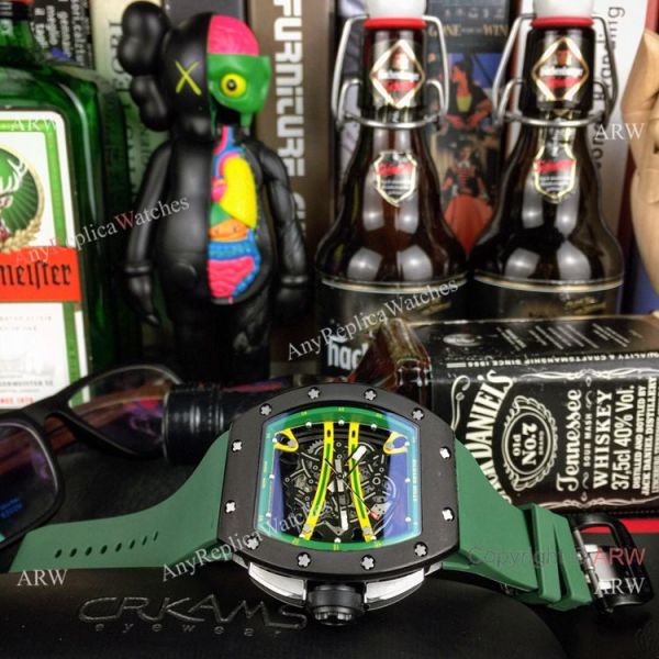 Wholesale Richard Mille Knock off RM 61-01 Yohan Blake Watch Green Rubber Band Wholesale Richard Mille Knock off RM 61-01 Yohan Blake Watch Green Rubber Band