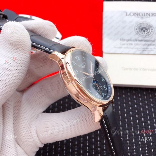 2019 Replica Longines Master Moon phase 40mm Watch Brown Leather Strap 2019 Replica Longines Master Moon phase 40mm Watch Brown Leather Strap