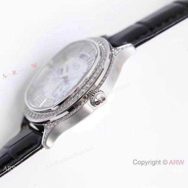 Swiss Grade Piaget Emperador Coussin Dual Time Zone Watch SS Diamond Swiss Grade Piaget Emperador Coussin Dual Time Zone Watch SS Diamond