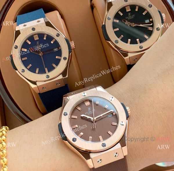 Copy Hublot Classic Fusion Lady Quartz Watch Rose Gold Brown Face Copy Hublot Classic Fusion Lady Quartz Watch Rose Gold Brown Face