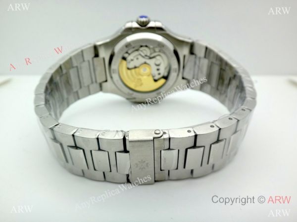 Swiss AAA Grade Patek Philippe Nautilus power reserve Watch SS Blue Face Swiss AAA Grade Patek Philippe Nautilus power reserve Watch SS Blue Face