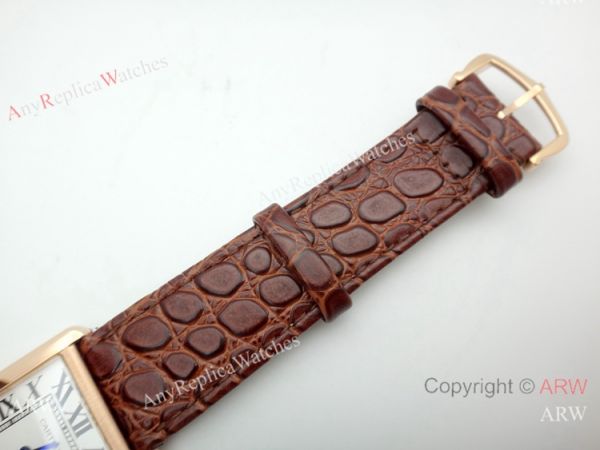 Replica Cartier Tank Solo Rose Gold Brown Leather Strap Watch 27mm Replica Cartier Tank Solo Rose Gold Brown Leather Strap Watch 27mm
