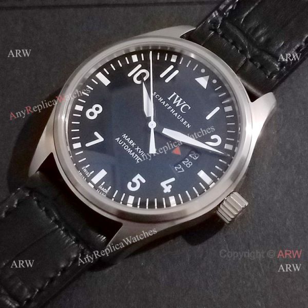 High Quality IWC Big Pilots Mark XVII Watch Black Dial Black Leather Strap High Quality IWC Big Pilots Mark XVII Watch Black Dial Black Leather Strap
