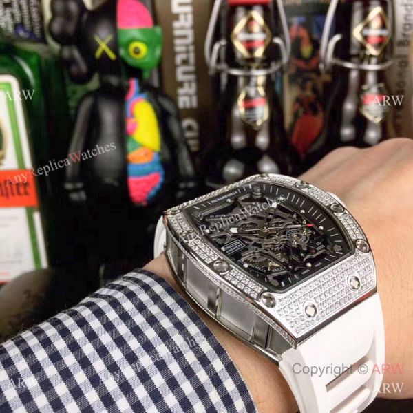 Swiss Replica Richard Mille RM035 Americas Diamond Red Rubber Watch Swiss Replica Richard Mille RM035 Americas Diamond Red Rubber Watch