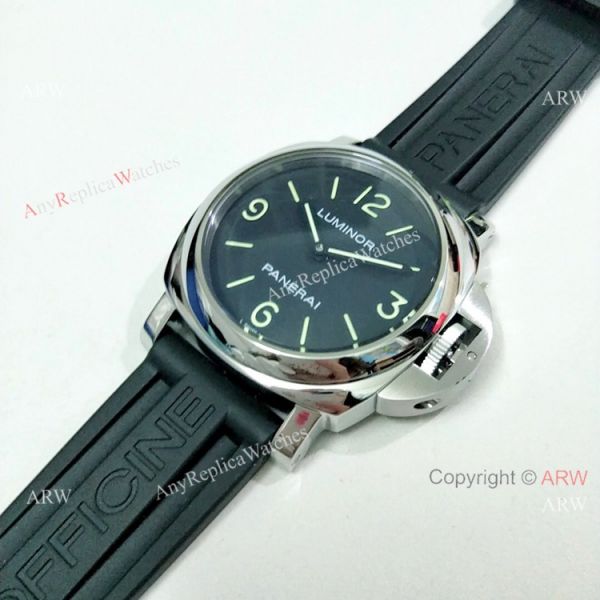 Copy Panerai Luminor PAM00112 Watch Black Dial Black Rubber Strap Copy Panerai Luminor PAM00112 Watch Black Dial Black Rubber Strap