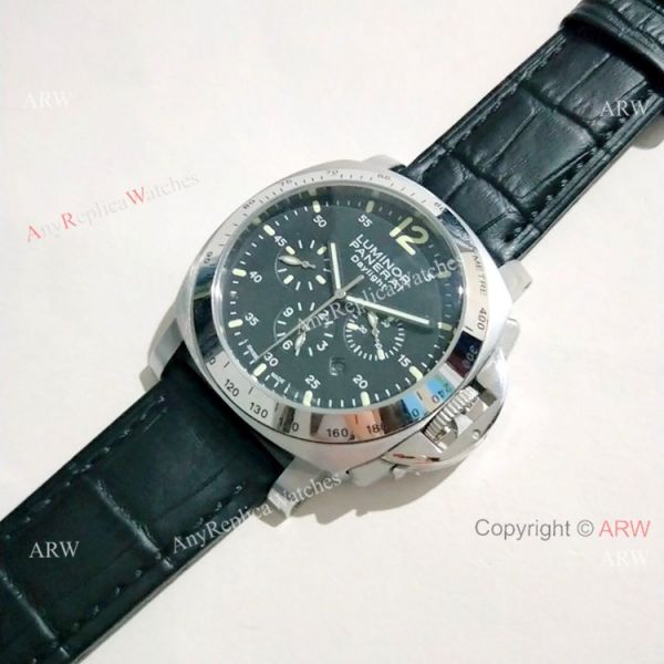 Panerai Luminor Daylight Automatic Watch SS Black Dial Panerai Luminor Daylight Automatic Watch SS Black Dial
