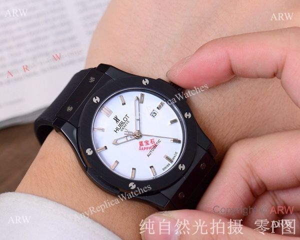 Copy Hublot Classic Fusion 42mm Watch SS Black Bezel Copy Hublot Classic Fusion 42mm Watch SS Black Bezel