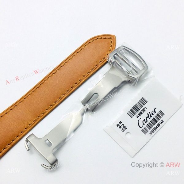 (GB) SWISS Replica Cartier Santos De SS Brown Leather Strap Watch (GB) SWISS Replica Cartier Santos De SS Brown Leather Strap Watch