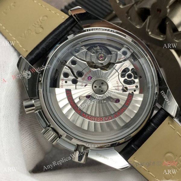 (OM) Swiss Replica Omega Speedmaster Racing Master Chronomeyer Watch Black Leather Strap (OM) Swiss Replica Omega Speedmaster Racing Master Chronomeyer Watch Black Leather Strap