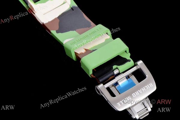 KV Factory Richard Mille RM 011 Black Kite Replica Watches With Camouflage Rubber Strap KV Factory Richard Mille RM 011 Black Kite Replica Watches With Camouflage Rubber Strap