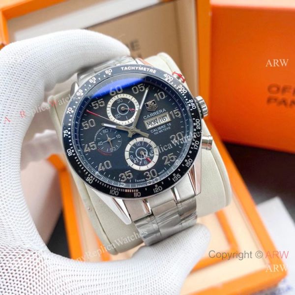 Copy Tag Heuer Carrera Cal 1887 Watch Stainless Steel White Face Copy Tag Heuer Carrera Cal 1887 Watch Stainless Steel White Face