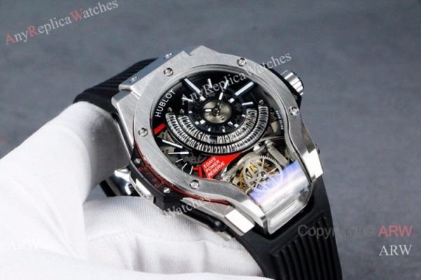Swiss Quality Hublot Tourbillon Skeleton MP-09 Tourbillon Bi-Axis Silver Watches Swiss Quality Hublot Tourbillon Skeleton MP-09 Tourbillon Bi-Axis Silver Watches