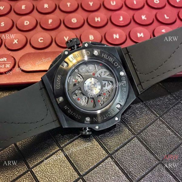 New Replica Hublot Big Bang Unico Golf Chronograph Watches All Black New Replica Hublot Big Bang Unico Golf Chronograph Watches All Black