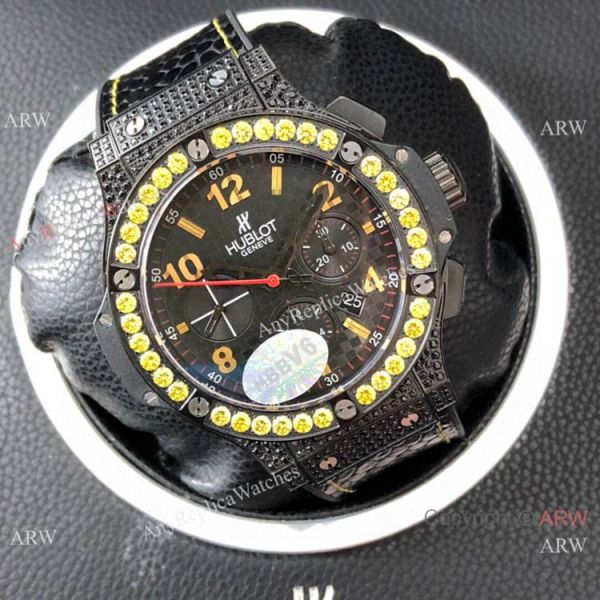 Swiss Copy Hublot Big Bang Evolution Yellow Diamond Watch 7750 Chronograph Movement Swiss Copy Hublot Big Bang Evolution Yellow Diamond Watch 7750 Chronograph Movement