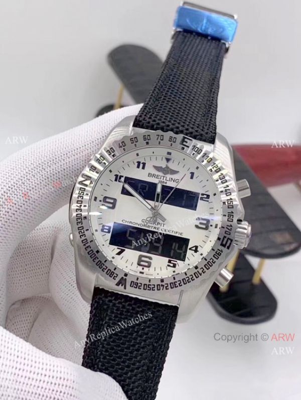 Breitling Cockpit B50 Chronograph Watches Black Dial Black Leather Strap Breitling Cockpit B50 Chronograph Watches Black Dial Black Leather Strap