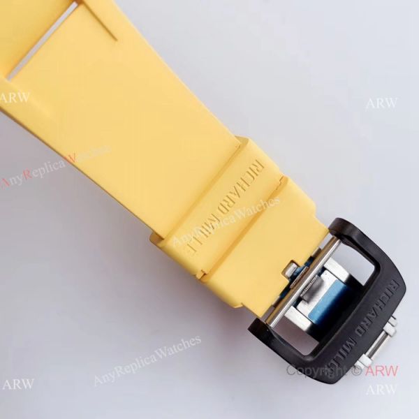 KV Factory New Replica Richard Mille RM035-02 Carbon Watch With Yellow Rubber Strap KV Factory New Replica Richard Mille RM035-02 Carbon Watch With Yellow Rubber Strap