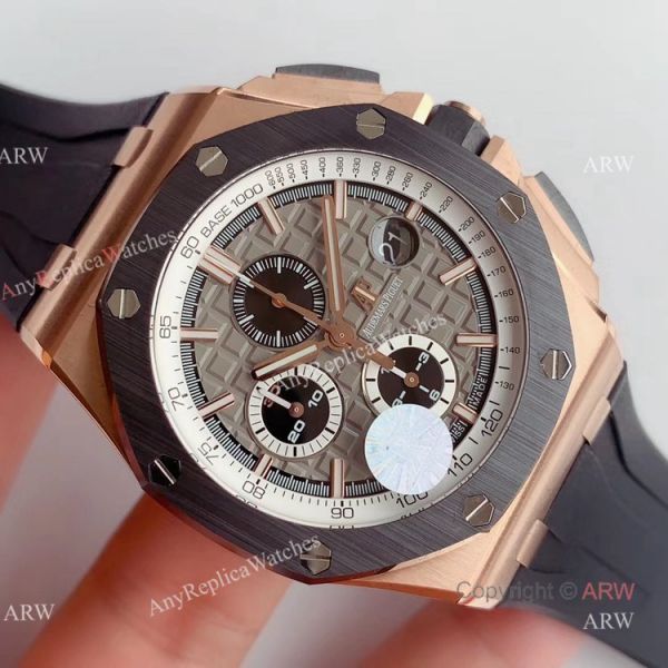 New JF Audemars Piguet Royal Oak Offshore Rose Gold Grey Dial Chronograph Replica Watch Ref 26416ro New JF Audemars Piguet Royal Oak Offshore Rose Gold Grey Dial Chronograph Replica Watch Ref 26416ro