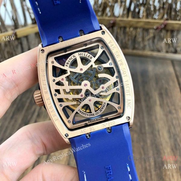 New Copy Franck Muller Vanguard Yachting Anchor Watch Rose Gold Skeleton Dial New Copy Franck Muller Vanguard Yachting Anchor Watch Rose Gold Skeleton Dial