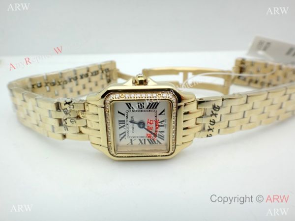High Quality Cartier Panthere 22mm Women Watch All Gold Diamond Bezel High Quality Cartier Panthere 22mm Women Watch All Gold Diamond Bezel