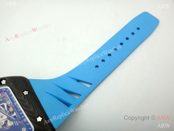 Swiss Grade 1 Richard Mille RM 70-01 Carbon Case Blue Rubber Strap Watch Swiss Grade 1 Richard Mille RM 70-01 Carbon Case Blue Rubber Strap Watch