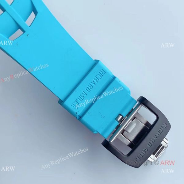 KV Factory V2 Upgraded Knockoff Richard Mille RM011 Carbon Watch With Blue Rubber Bracelet KV Factory V2 Upgraded Knockoff Richard Mille RM011 Carbon Watch With Blue Rubber Bracelet