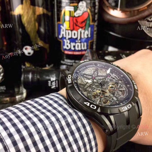 Copy Roger Dubuis Excalibur Skeleton Double Flying Tourbillon Watch SS Case Copy Roger Dubuis Excalibur Skeleton Double Flying Tourbillon Watch SS Case