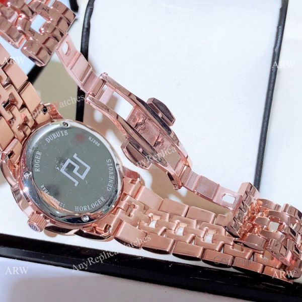 Copy Roger Dubuis Velvet Quartz Watches Rose Gold Black Dial Copy Roger Dubuis Velvet Quartz Watches Rose Gold Black Dial
