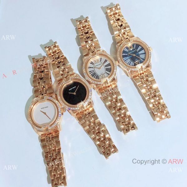 Copy Roger Dubuis Velvet Women Watches Silver Dial Rose Gold Copy Roger Dubuis Velvet Women Watches Silver Dial Rose Gold